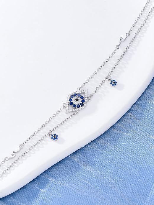 Dorunmo 925 Sterling Silver Anklet Bracelet Mother’s Day Birthday Jewelry Gifts for Women Wife Girlfriend Mom Her