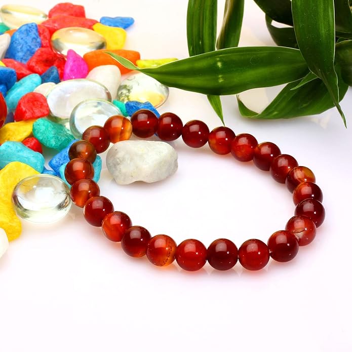 Arihant Gems And Jewels Reiki/Yoga Healing Crystal Stretchable Bracelet,100% Natural And Certified, Astrological Gemstone, Unisex Both For Men & Women - (8 Mm)
