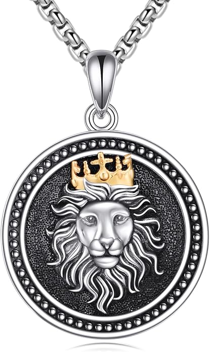 POPLYKE Faith/Sword/Mustard Seed/Horse/Wolf/Thor's Hammer/Viking/Devil Eyes Snake Sterling Silver Necklace for Men Jewelry Birthday Gifts