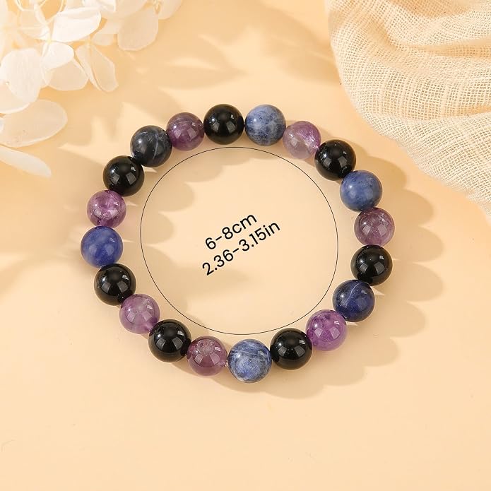 Crystal Vibe - Healing Crystal Bracelet for Women & Men | Natural Gemstone Bead Bracelet | Adjustable Handmade Energy Stone Bracelet | Bracelet for Meditation, Yoga & Daily Wear | Multiple Types