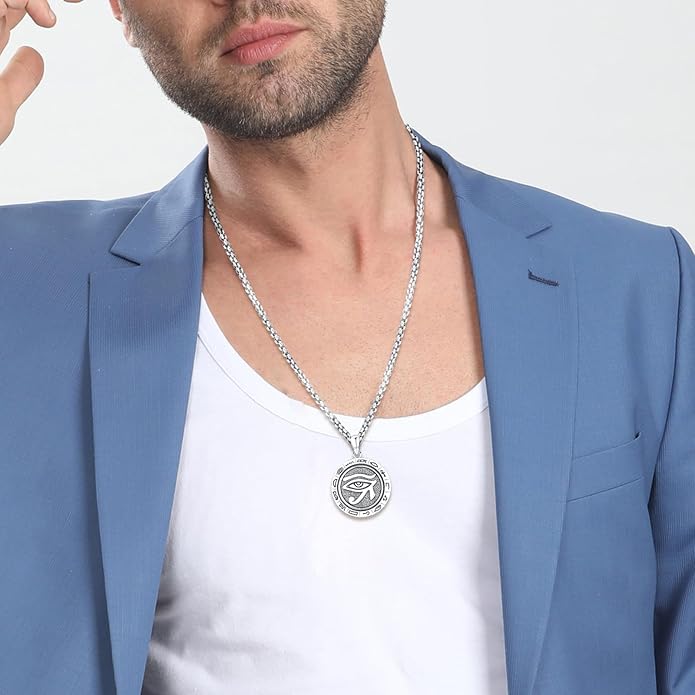 Pentagram Necklace Sterling Silver Triple Moon Goddess/Celtic Knot Witches Knot/Ankh/Sun and Moon/Hecate/Lilith/Santa Muerte/Tetragrammaton Pendant Necklace Pagan Wiccan Magic Egyptian Amulet Jewelry for Women Men