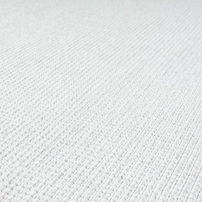 LUXE WEAVERS Two-Tone Fringed Area Rug White 5x7