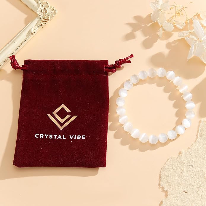 Crystal Vibe - Healing Crystal Bracelet for Women & Men | Natural Gemstone Bead Bracelet | Adjustable Handmade Energy Stone Bracelet | Bracelet for Meditation, Yoga & Daily Wear | Multiple Types