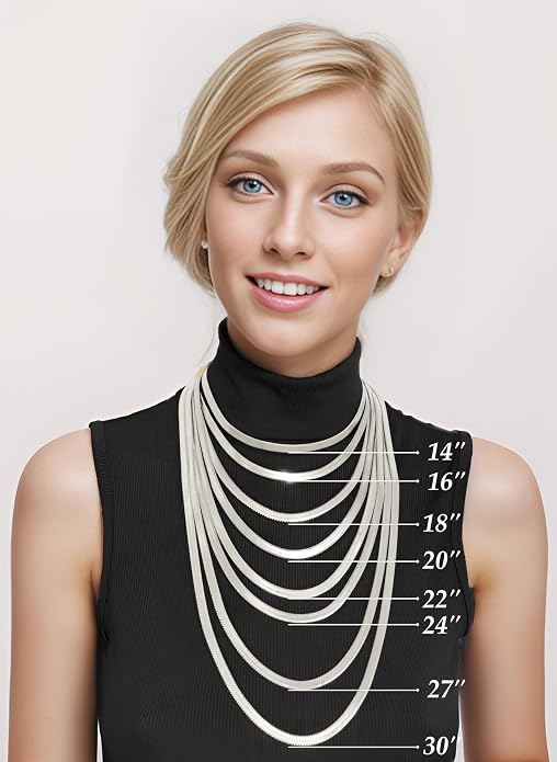 Herringbone Chain 316L Stainless Steel 14,16,18,20,22,24,27,30 inches Necklace for Men and Women in Gold, Silver Tone