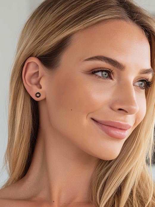 FindChic Hypoallergenic Sterling Silver Small Bar/Heart/Dot/Triangle/Butterfly/Lightning Studs Earrings Minimalist Geometric Jewelry Valentine Gifts for Women Men Girls, with Gift Box
