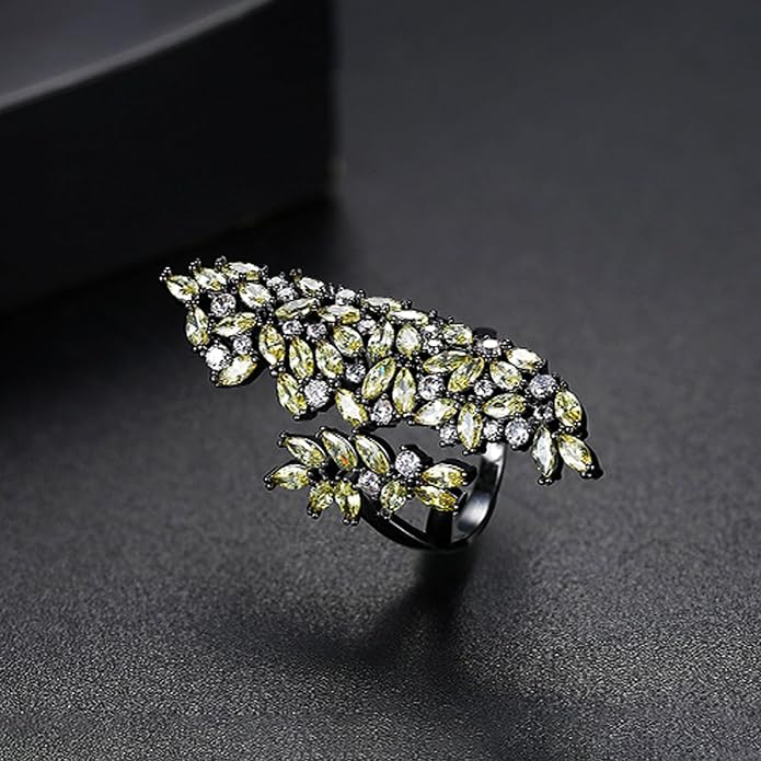 18K Gold Plated Rings for Women and Teen Girls Non Tarnish Cubic Zirconia Fidget Ring Butterfly/Snake/Mesh/Cross/Crown Knuckle Ring Open Adjustable Statement Stacking Chunky Rings