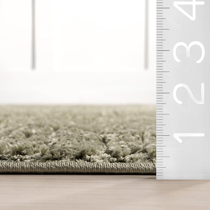 Nuloom Kerry Green, 3' x 5', Geometric, Soft and Cozy, High Traffic, Stain Resistant, Easy Clean, Durable Area Rug for Bedroom, Living Room, Dining Space, Den, Foyer, Entryway
