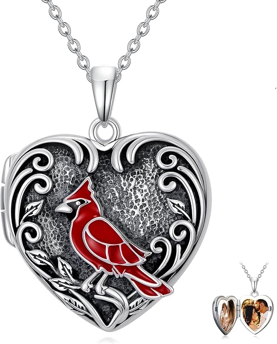 TOUPOP Heart Locket Necklace 925 Sterling Silver Love Locket that Holds Pictures Gifts for Women Her