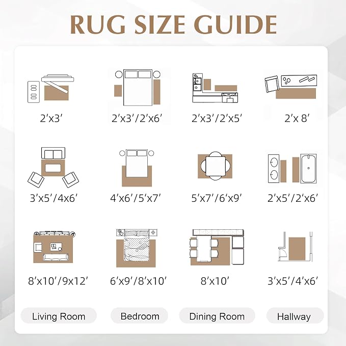 FMFUNCTEX 6x9 Washable Area Rug Brown Grey Neutral Abstract Modern Large Non Slip Carpet for Living Room Bedroom Soft Low Pile Indoor Mat Accent Throw Rug for Dining Kitchen Office Nursery, Grey Gold