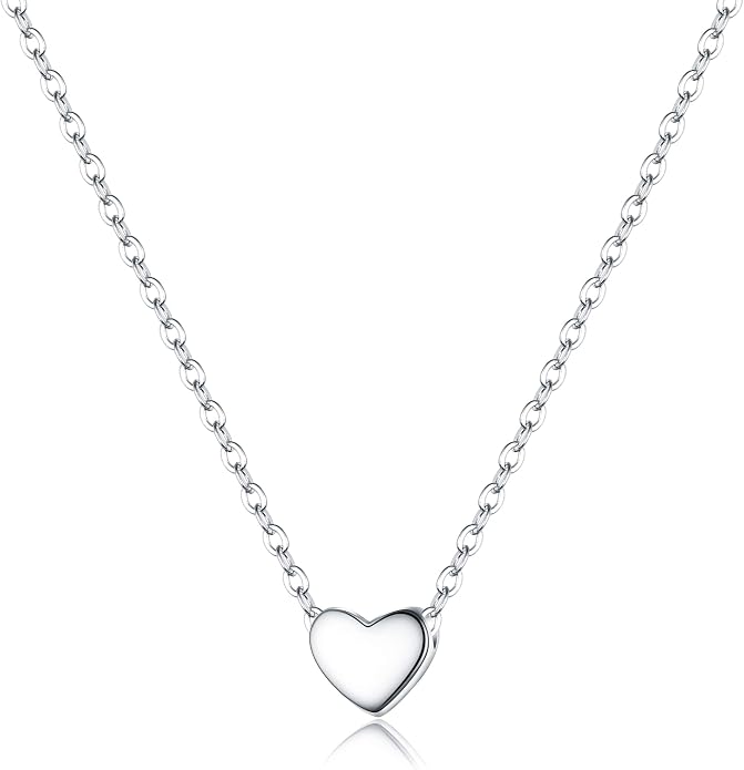 EVER FAITH Jewelry Gift 925 Sterling Silver Tiny Triangle Moon Star Dainty Heart Pendant Choker Necklace for Women