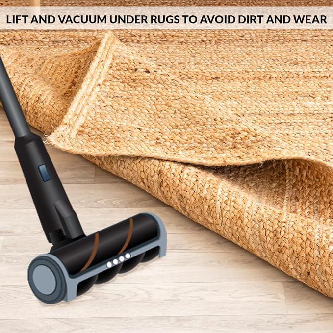 HOMEMONDE Handcrafted Woven Jute Runner Rug 2x8 ft - Rustic Natural Braided Area Rug - Farmhouse Indoor Eco Friendly Floor Rug for Kitchen, Hallway, Living Room, Bedroom