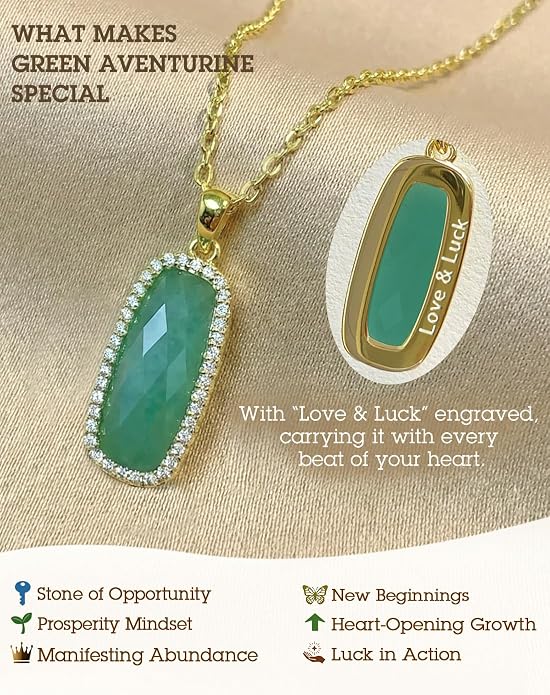 Natural Gemstone New Beginnings Birthday Graduation Gifts 925 Silver Jewelry Plated with 18K Gold Protection Necklace for Women