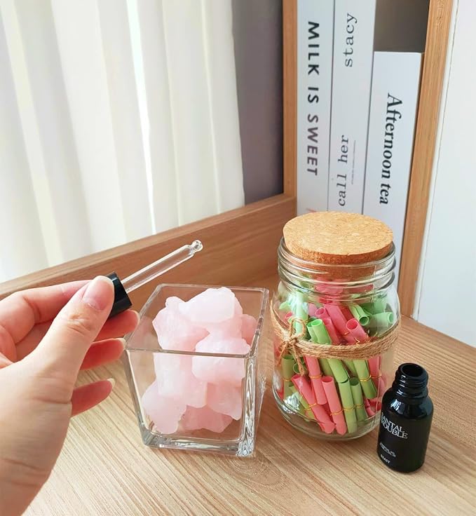 Luckeeper 0.5 lb Rough Crystals Bulk Raw Rose Quartz Healing Stones for Tumbling, Wire Wrapping, Wicca Reiki,Meditation and Home Decor