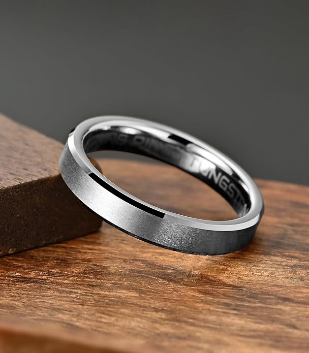 King Ring Tungsten 4/6/8/10mm Rings – Super Polished Matt Finish Tungsten Rings – Designed in USA