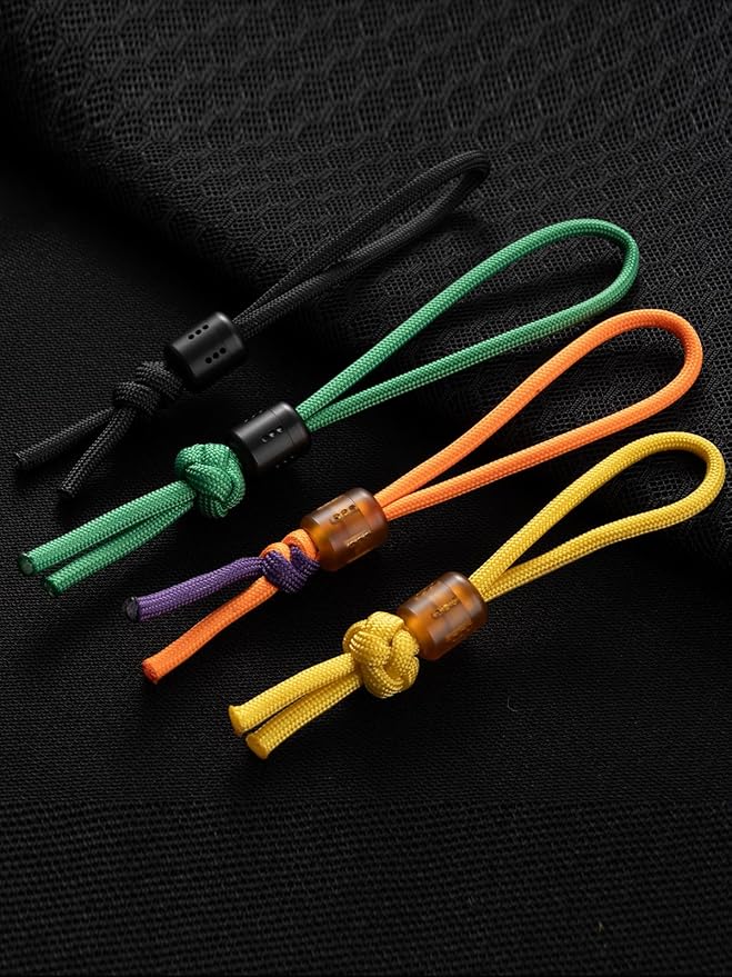 VIPERADE VAB5 PEI Paracord Beads, Knife Lanyard Beads with 6 Slots for DIY Glow Tubes, EDC Bead for Flashlight Knife Pocket Tool Keychain Pendant