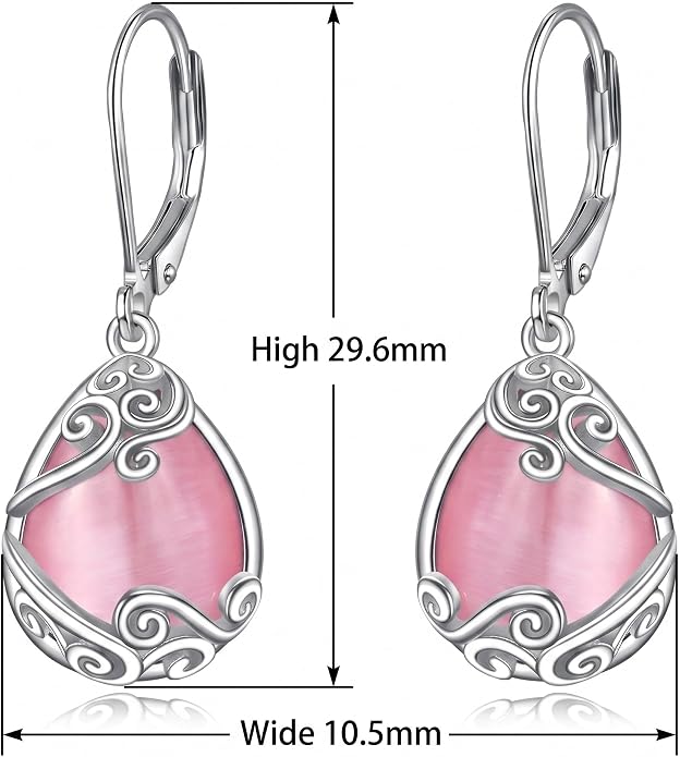 Teardrop Tree of Life/Filigree Earrings for Women Dangle Leverback Earrings Jewelry Gift Anniversary For Her