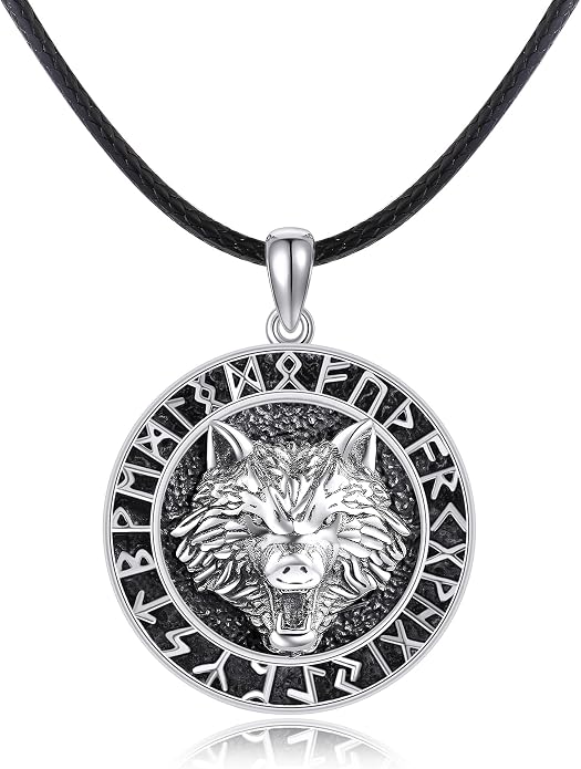 URONE Men Viking Pendant Necklace Sterling Silver Norse Viking Jewelry