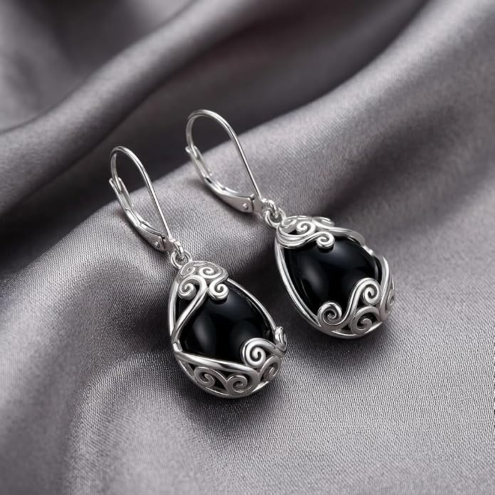 Teardrop Tree of Life/Filigree Earrings for Women Dangle Leverback Earrings Jewelry Gift Anniversary For Her