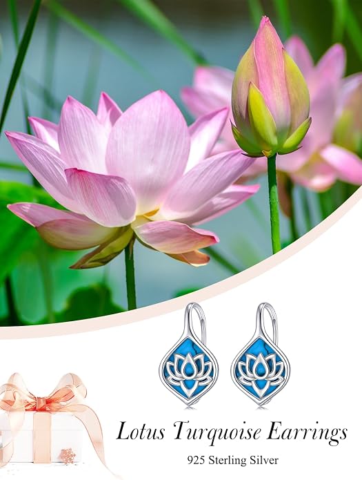 WINNICACA Leverback Earrings for Women 925 Sterling Silver Tree of Life Earrings Dangle Drop Turquoise Moonstone Moss Agate Heart Jewelry Gifts for Women Her Wife Anniversary Birthday Gifts