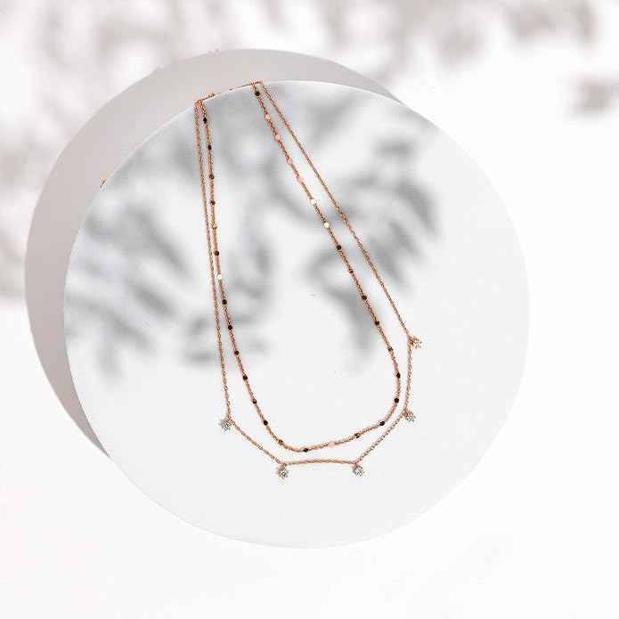 PAVOI 14K Gold Plated Dainty Layering Necklaces for Women | Snake Chain, Curb Link, Paperclip Layered Chains | Trendy Layering Necklace