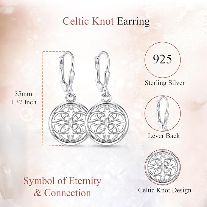 Charmsy 925 Sterling Silver Filigree Earrings for Women | Lightweight Diamond-Cut Openwork Leverback Dangle Earrings | Romantic Jewelry Gifts for Women