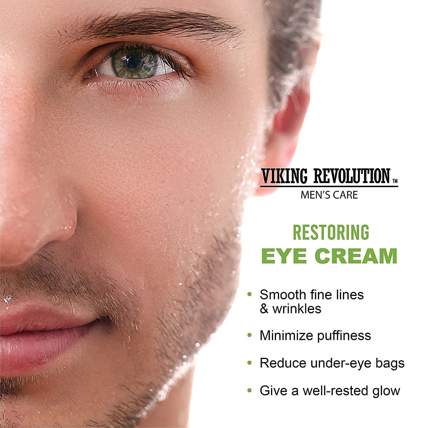 Natural Eye Cream for Men - Mens Eye Cream for Anti Aging, Dark Circle Under Eye Treatment.- Men's Eye Moisturizer Wrinkle Cream - Helps Reduce Puffiness, Under Eye Bags and Crowsfeet 2 Pack