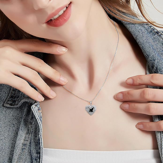 Dorunmo Personalized Locket Necklace 925 Sterling Silver that Holds Pictures Butterfly Birthstone Photo Heart Locket Custom Jewelry Congratulations New Beginnings New Job Gifts for Women