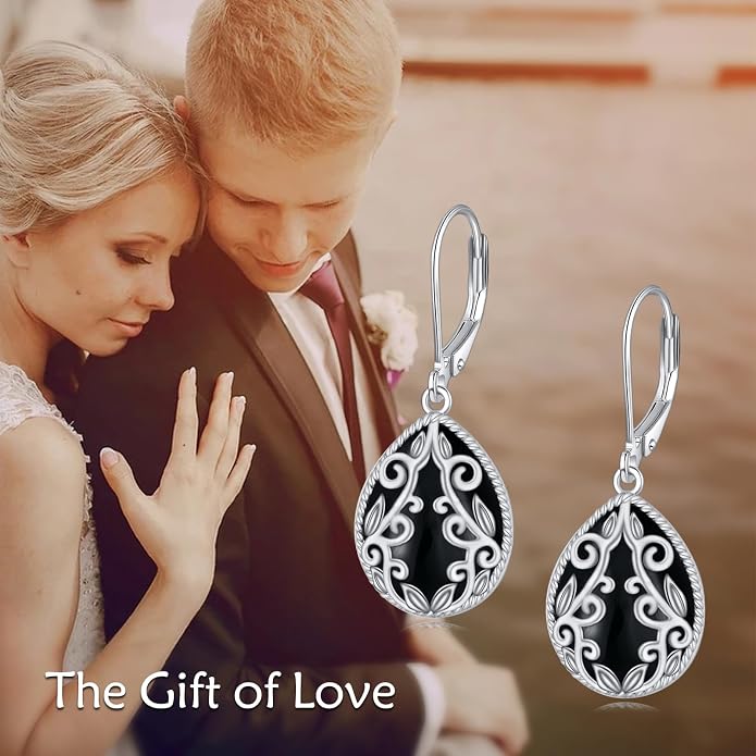 Teardrop Earrings Sterling Silver Filigree Irish Celtic Teardrop Drop Earrings Jewelry Gifts For Women