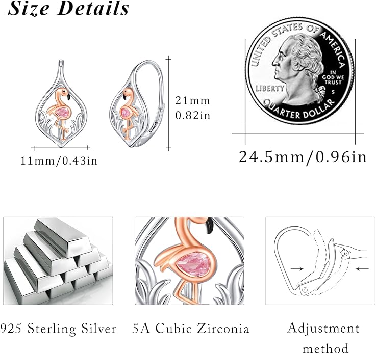Cute Animal Leverback Earring 925 Sterling Silver Summer Bohemia Beach Theme Earrings for Women