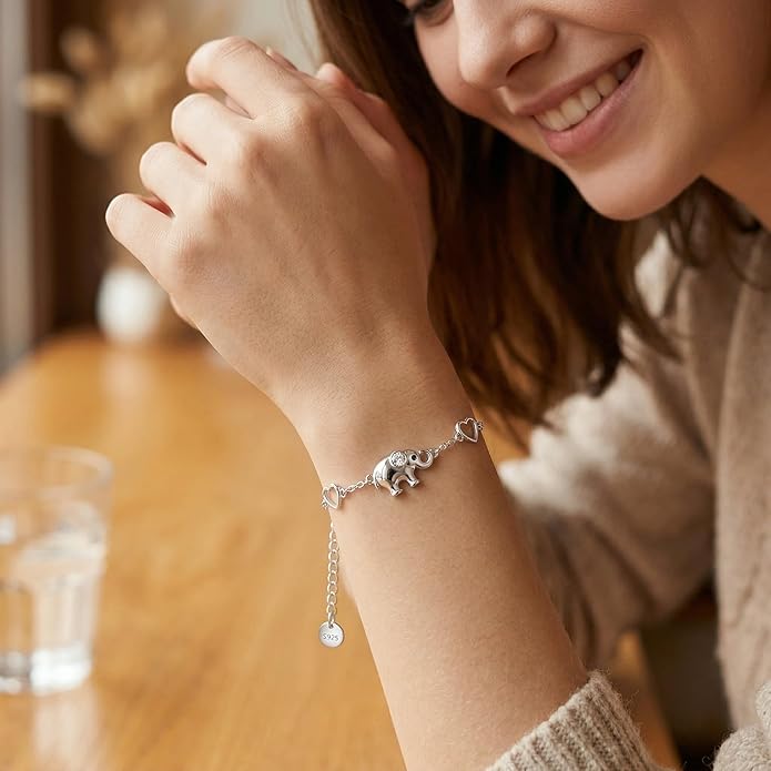 Ankle/Bracelet for Women Sterling Silver Sea Turtle/Butterfly/Mustard Seed/Sister/Sunflower/Elephant Gifts for Birthday Summer Beach Jewelry for Mom Wife Daughter Friend