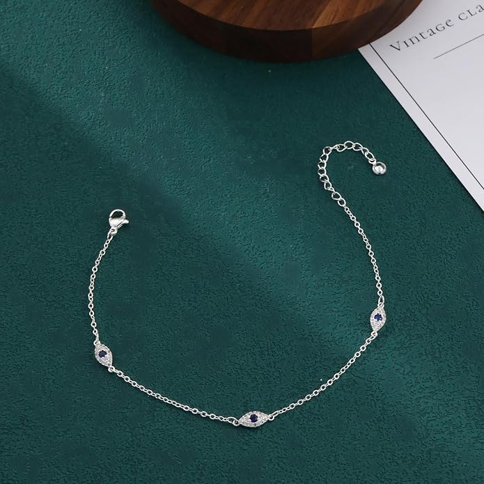 Rotnso Anklets for Women 14K Gold Silver Plated Ankle Bracelets Trendy Waterproof Boho Anklets Set Adjustable Dainty Cute Diamond Beaded Heart Non Tarnish Summer Beach Jewelry Gift