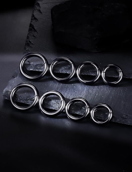 20G 18G 16G 14G 12G 10G 8G 6G Nose Rings Hoops 316l Surgical Steel Clicker Septum Lip Ring Tragus Helix Daith Rook Conch Snug Cartilage Lobe Earrings Hoop Piercing Jewelry For Women Men