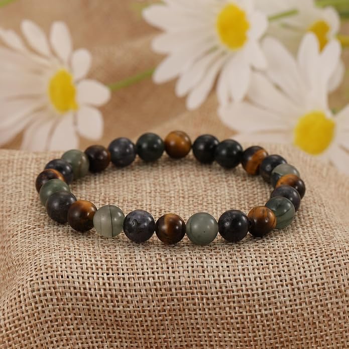 Crystal Vibe - Healing Crystal Bracelet for Women & Men | Natural Gemstone Bead Bracelet | Adjustable Handmade Energy Stone Bracelet | Bracelet for Meditation, Yoga & Daily Wear | Multiple Types