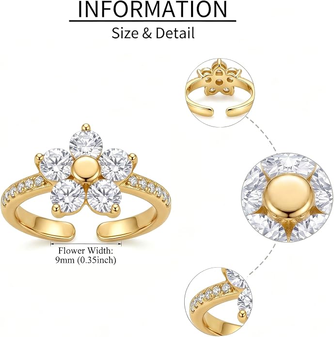 Boho Toe Rings for Women Adjustable Open Flower Foot Rings Summer Beach Jewelry Gifts for Women