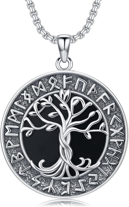 Viking Necklace for Men 925 Sterling Silver Viking Norse Pagan Jewelry Gifts for Women