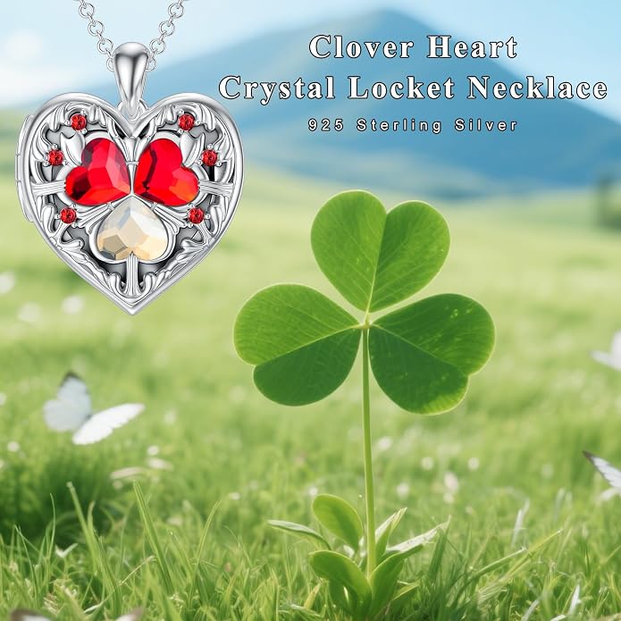 Dorunmo Personalized Locket Necklace 925 Sterling Silver that Holds Pictures Butterfly Birthstone Photo Heart Locket Custom Jewelry Congratulations New Beginnings New Job Gifts for Women