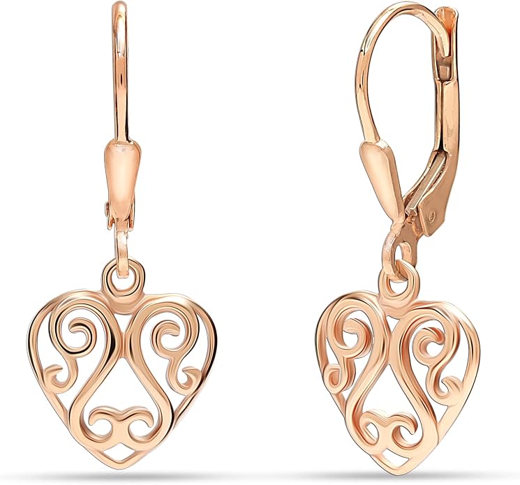 LeCalla 925 Sterling Silver Leverback Drop Earrings | Lightweight Italian Teardrop Dangle Earring for Women