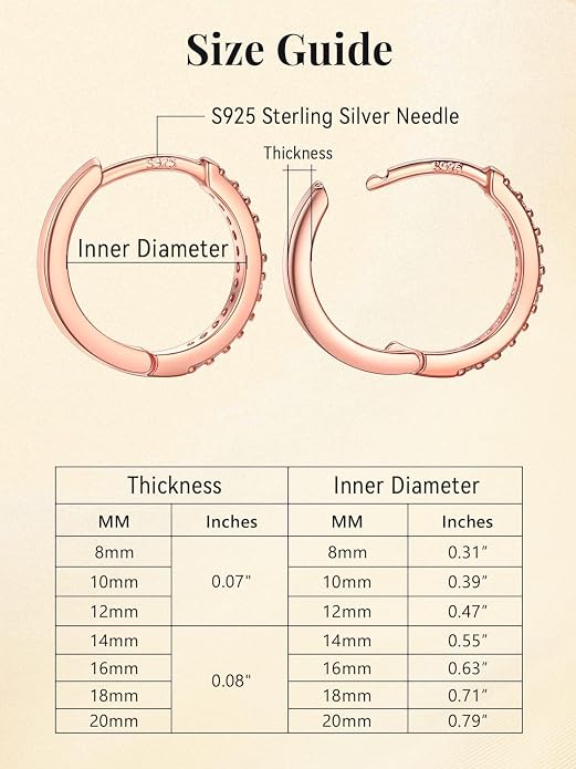 FaithHeart 925 Sterling Silver Post Huggie Hoop Earrings for Women, Silver Small Hoop Earring, Hypoallergenic Cartilage Earrings for Women