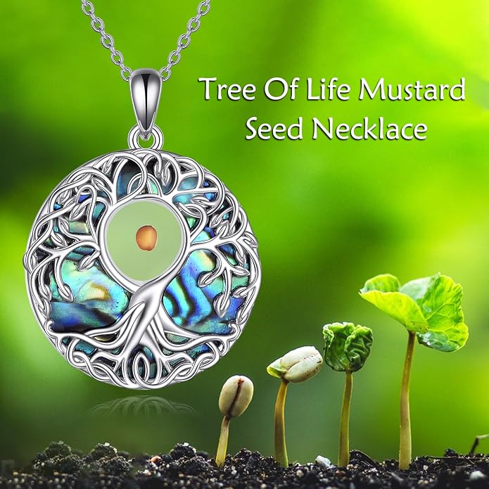 YFN Tree of Life Necklace Sterling Silver Celtic Knot Tree Pendant Jewelry Gifts for Women Men