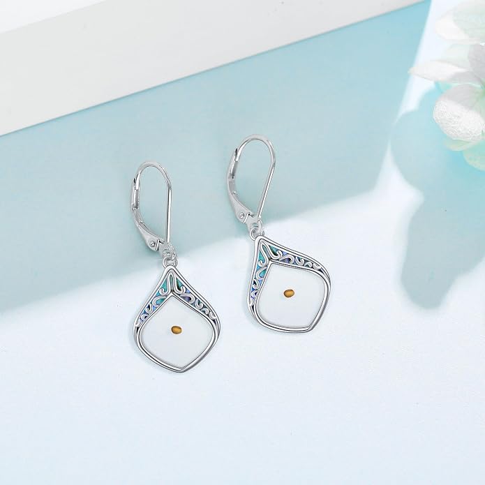 Mustard Seed Earrings Sterling Silver Mustard Seed Faith Teardrop Dangle Earrings Christian Jewelry Gifts for Women