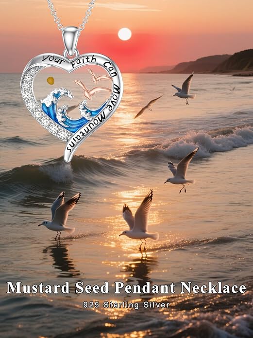 Midari Ocean Necklace 925 Sterling Silver Flamingo Mama Bear Dolphin Penguin Sea Turtle Axolotl Desert Cactus Nautical Rudder Tropical Palm Compass Wave Pendant Boho Jewelry Gifts for Women Men
