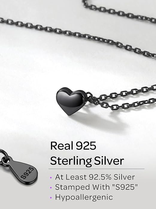 ChicSilver 925 Sterling Silver Cross/Heart/Butterfly/Star/Moon Necklace for Women, Hypoallergenic Dainty Small Silver Pendant Necklaces (with Gift Box)