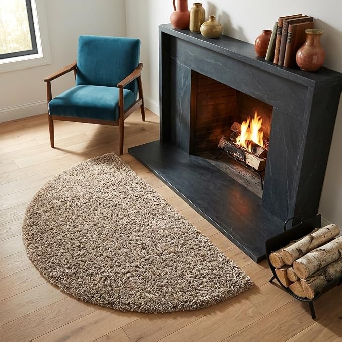 Unique Loom Solid Shag Collection Area Rug (3' 1" x 6' 1" Hearth Taupe)