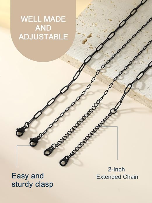 ChainsPro Stainless Steel Waterproof Anklet for Women, Adjustable Non Tarnish Layered Anklets, Trendy Dainty Cuban Link Ankle Bracelet Beach Jewelry Gifts for Swimming & Daily Wear (8.5+2 inches)