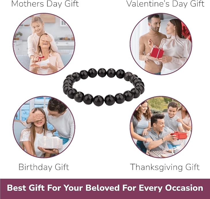 Crystal Vibe - Healing Crystal Bracelet for Women & Men | Natural Gemstone Bead Bracelet | Adjustable Handmade Energy Stone Bracelet | Bracelet for Meditation, Yoga & Daily Wear | Multiple Types