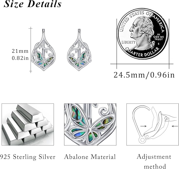 Cute Animal Leverback Earring 925 Sterling Silver Summer Bohemia Beach Theme Earrings for Women