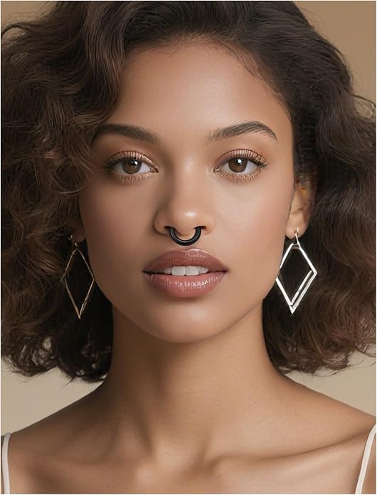 20G 18G 16G 14G 12G 10G 8G 6G Nose Rings Hoops 316l Surgical Steel Clicker Septum Lip Ring Tragus Helix Daith Rook Conch Snug Cartilage Lobe Earrings Hoop Piercing Jewelry For Women Men