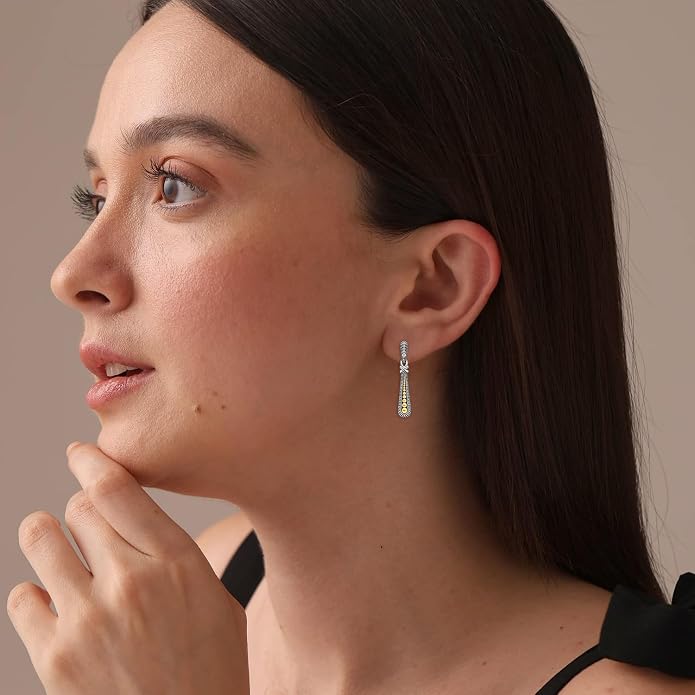 LeCalla 925 Sterling Silver Filigree Dangle Drop Earrings | Lightweight Antique Balinese Teardrop Dangle Drop Earring for Women