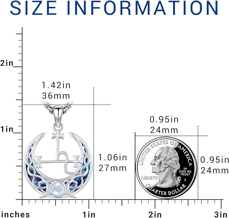 Witchy Jewelry for Women Men Nudo De Bruja Plata 925 Original Witches Knot Necklace Tetragrammaton Hecate Necklace Lilith Necklace Pentagram Necklace Cat Necklace Triple Moon Goddess Pendant Necklace