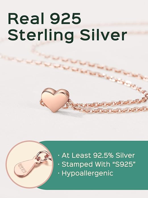 ChicSilver 925 Sterling Silver Cross/Heart/Butterfly/Star/Moon Necklace for Women, Hypoallergenic Dainty Small Silver Pendant Necklaces (with Gift Box)